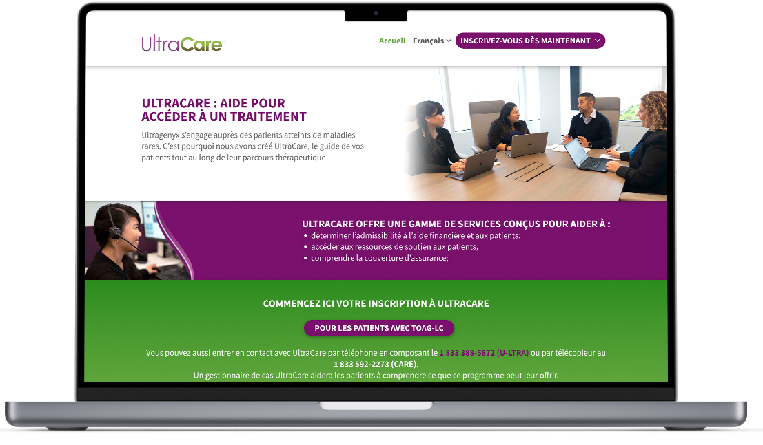 Ultracare.com homepage